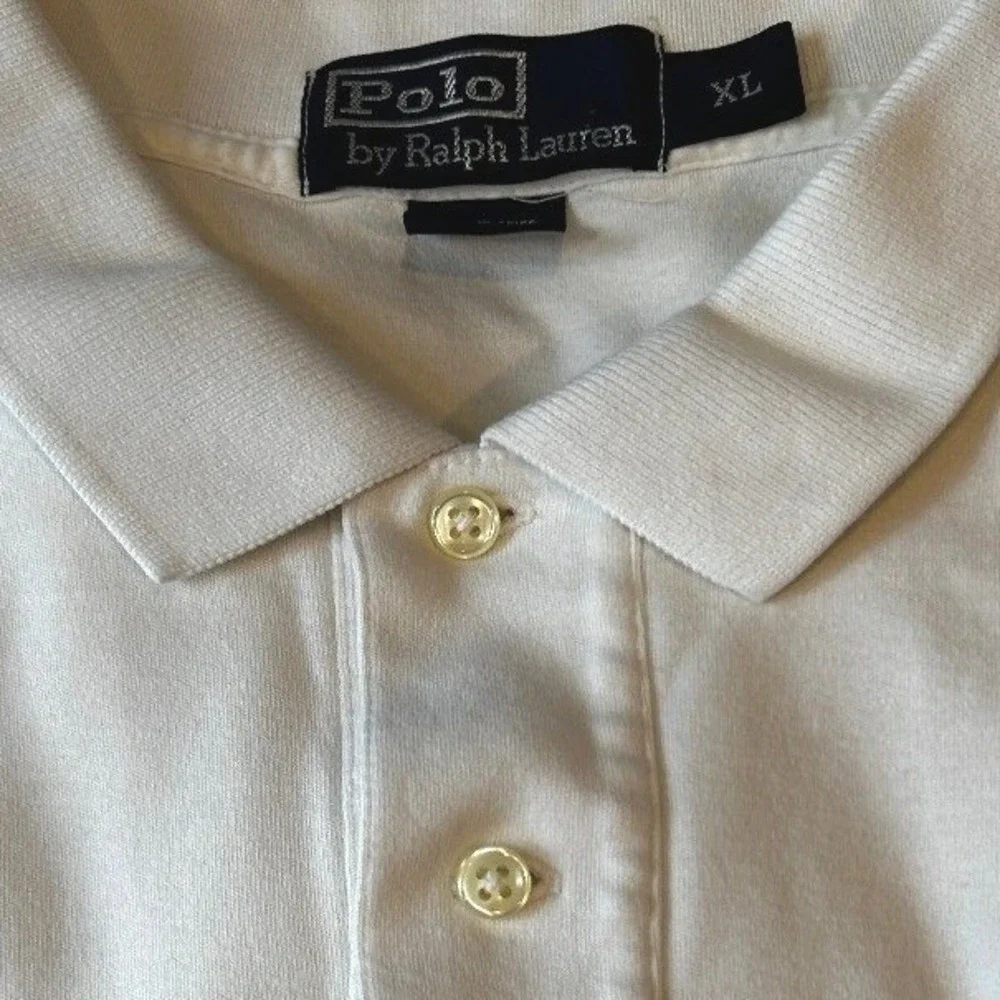 Polo Ralph Lauren Polo Shirt XL Men's White Short Sleeve Embroidered Pony Logo